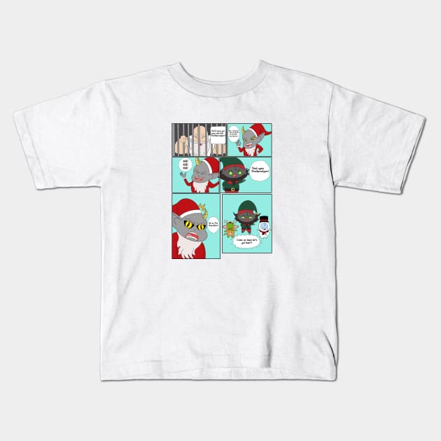 Fun Christmas Comic Pt. 2 Kids T-Shirt by garciajey